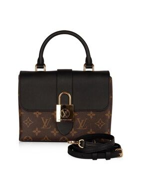 Louis Vuitton Locky BB Black & Brown Monogram Top Handle Bag with Crossbody